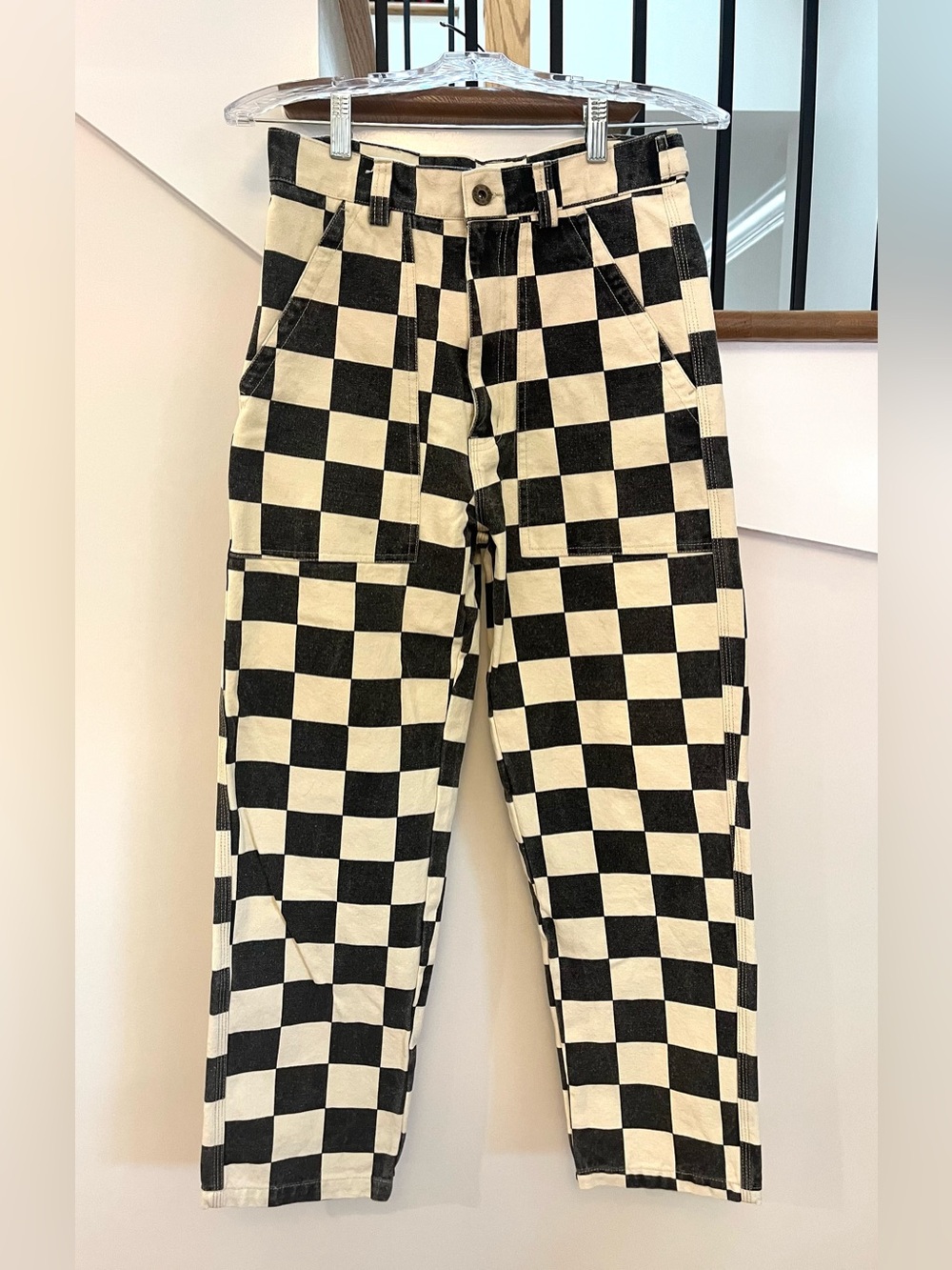 P&Co Service Fatigue Checkerboard pants